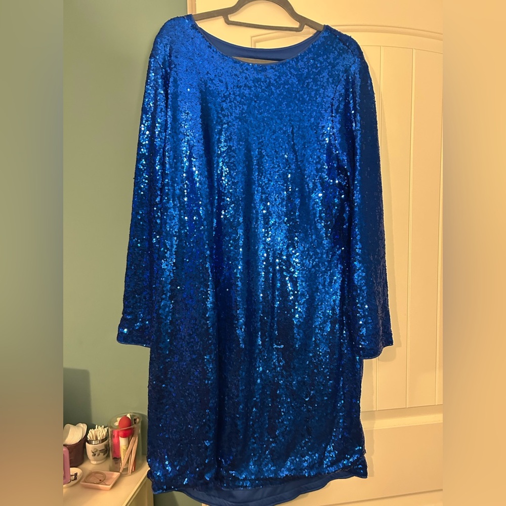 Blue Sequin Dress formal